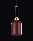 Italamp Valentina red pendant lamp with gold detail, modern hanging light available at Spacio India