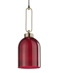Designer red glass pendant lamp from Italamp Valentina Collection, decorative hanging light at Spacio India