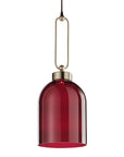 Designer red glass pendant lamp from Italamp Valentina Collection, decorative hanging light at Spacio India