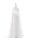 A JA Vase Arco Large White from Jonathan Adler, with a curved shape, exuding timeless sophistication.