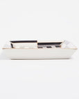 Side look Jonathan Adler Op Art Rectangle Glided Tray on a white back ground available at Spacio India for Luxury Home Decor accessories collection of Decorative Trays.