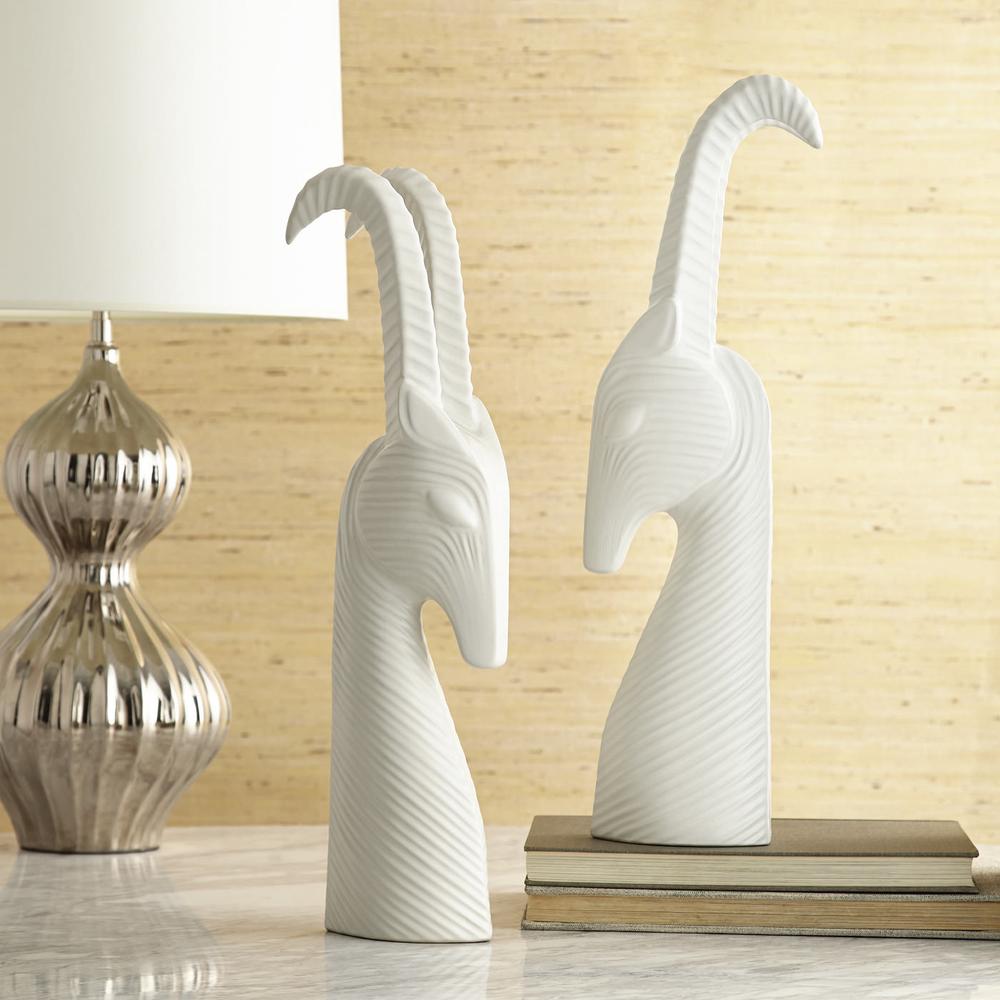 Menagerie Gazelle White Sculpture by Jonathan Adler | Spacio