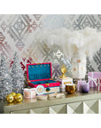 Jonathan Adler Muse Dora Maar Urn glided vase on a console table with other decorative home accessories styled by Spacio's Principal Interior stylist available at Spacio stores India for Luxury Home Decor Accessories collection.