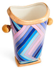 Top view of Jonathan Adler Scala Tall Vase on a white background available at Spacio India for Luxury Home Decor Accessories collection.
