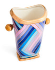 Top view of Jonathan Adler Scala Tall Vase on a white background available at Spacio India for Luxury Home Decor Accessories collection.
