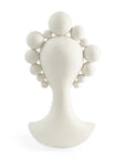 Rear view of Jonathan Adler Camille Bust Sculpture, demonstrating its smooth minimalist porcelain design, part of Spacio India's exclusive Jonathan Adler collection.