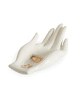 Jonathan Adler Gilded Muse Eve Fruit Bowl made of high-fired porcelain with gold accents, available at Spacio India
