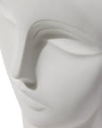 Close-up of Jonathan Adler Giuliette Ginger Porcelain Jar highlighting the refined craftsmanship and elegant facial details, exclusively available at Spacio India stores and online.