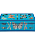 Front angle of the Jonathan Adler Small Lacquer Botanist Box, featuring vibrant botanical motifs and lacquered finish, available at Spacio India.