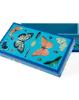 Jonathan Adler Small Lacquer Botanist Box open view showcasing interior detail, an elegant storage solution from Spacio India.
