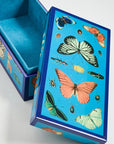 Close-up of Jonathan Adler's botanical design and glossy lacquered surface on the Small Botanist Box, now at Spacio India stores and online.