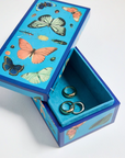 Top-down view of Jonathan Adler Small Lacquer Botanist Box showing bold botanical patterns, available online and in-store at Spacio India.