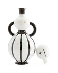 Close-up of Jonathan Adler Vienna Small Decanter with sculptural form, crafted in glazed porcelain and available at Spacio India stores and online.