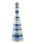 Jonathan Adler Chroma Large Decanter Blue Spacio India on a white background