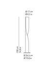 KDLN Evita floor lamp size details from the Italian Luxury Decorative Lighting Collection