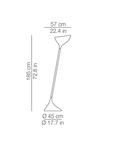 KDLN Floob Floor Lamp with size details from the Luxury Decorative Lighting Collection available at Spacio India