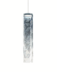 A KDLN Jer Pendant Lamp with a geometric design and smokey finishes, made of blown glass.