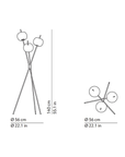 KDLN Kushi Floor Lamp from Spacio India on a white background from the Italian lighting collection of Decorative Lights