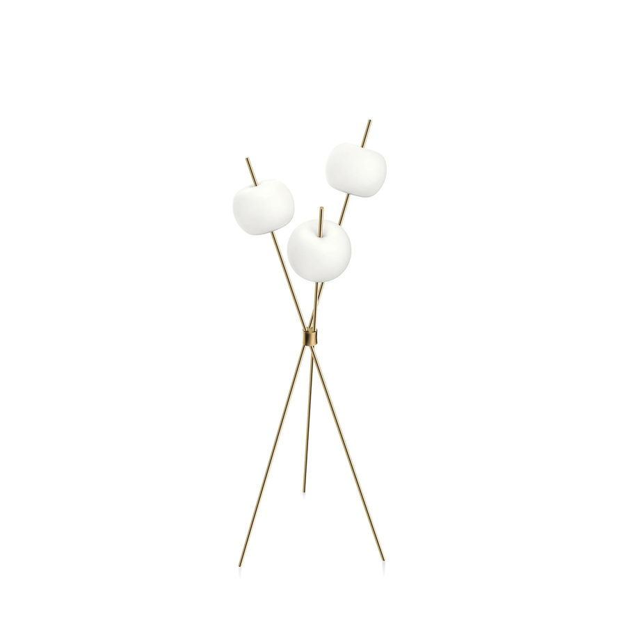 KDLN Kushi Gold Floor Lamp on a white back ground from Spacio India Decorative Lighting Collection
