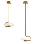 KDLN Tratto Suspension Light Spacio India in brass finish on a white background