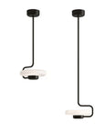KDLN Tratto Suspension Light Spacio India in black finish on a white background