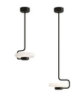 KDLN Tratto Suspension Light Spacio India in black finish on a white background