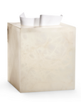 Alisa Cream Alabaster Tissue Cover on a white background