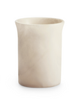 Beige onyx tooth brush tumbler on a white background