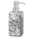 Willow Glass Soap Dispenser from Labrazel on a white background at Spacio retail store in Mumbai
