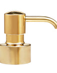 Gold-colored soap dispenser on a white background from Labrazel at Spacio retail store in Mumbai