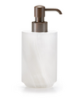 Hielo Onyx Soap Dispenser from Labrazel on a white background at Spacio retail store in Mumbai