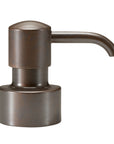 Bronze soap dispenser on a white background at Spacio retail store in Mumbai