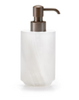 Hielo Onyx Soap Dispenser from Labrazel on a white background at Spacio retail store in Mumbai