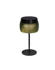 Decorative solar table lamp in green and black finish by Les Jardins available at Spacio retail stores in Mumbai & Kolkata.