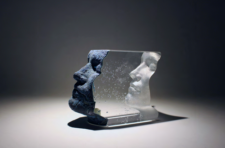 A limited edition glass sculpture by European sculpture artist available at Spacio India