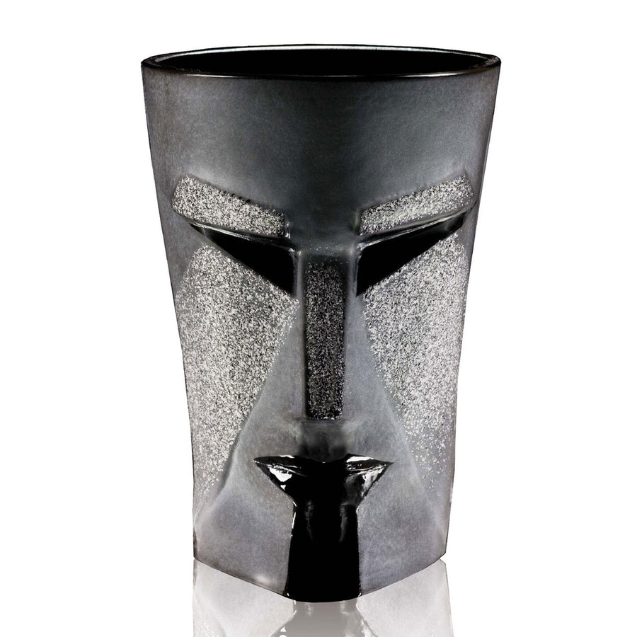 Close look of Crystal Kubik Black Tumbler from Masque collection by Maleras on white back ground for modern interiors available at Spacio India from the Drink ware of Bar Accessories Collection.