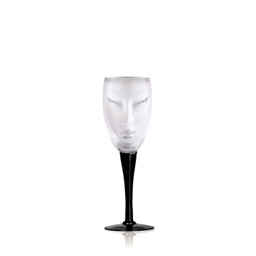 Maleras Crystal Electra Wineglass Clear from Masque collection on a white back ground for modern interiors available at Spacio India from the Drink ware of Bar Accessories Collection.