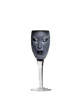 Maleras Crystal Electra Wineglass Black from Masque collection on a white back ground for modern interiors available at Spacio India from the Drink ware of Bar Accessories Collection.