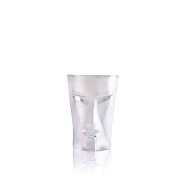 Maleras Crystal Kubik Tumbler Clear from Masque collection on a white back ground for modern interiors available at Spacio India from the Drink ware of Bar Accessories Collection.
