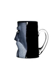 Side look of Maleras Crystal Loke Beer Mug Black from Masque collection on a white back ground for modern interiors available at Spacio India from the Drink ware of Bar Accessories Collection.