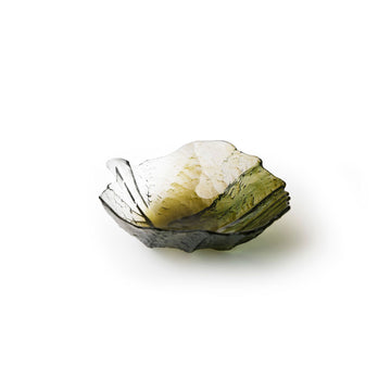 Maleras Crystal Folia Bowl Forest Small Bowl on a white back ground for modern interiors available at Spacio India from Decor Accessories and Tableware Collection of Decorative Bowls.
