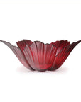Side look of Maleras Crystal Fleur Large Bowl on a white back ground for modern interiors available at Spacio India from Decor Accessories and Tableware Collection of Decorative Bowls.