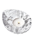 A beautifully designed Maleras Crystal Candle Holder Into The Votive Cone showcasing elegance, with a glowing candle gently illuminating any space.