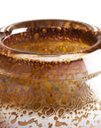 Close top look of Maleras Crystal Metallic Small Bowl on a white back ground for modern interiors available at Spacio India from Decor Accessories and Tableware Collection of Decorative Bowls.