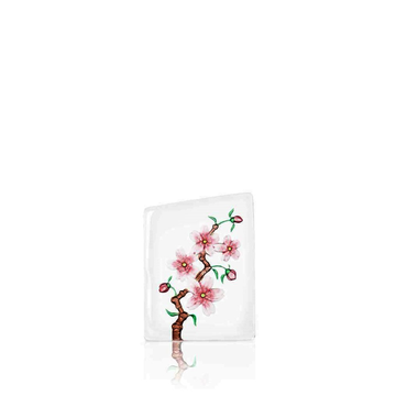 Maleras Crystal Sculpture Cherry Blossom Small on a white back ground available at Spacio India from the Sculptures and Art Objects Collection.