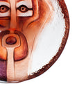 Close look of right side of crystal Shama Orange Bowl by Ludvig L??fgren from Maleras, Sweden available at Spacio India for Luxury Home Decor Sculpture & Art Objects Collection