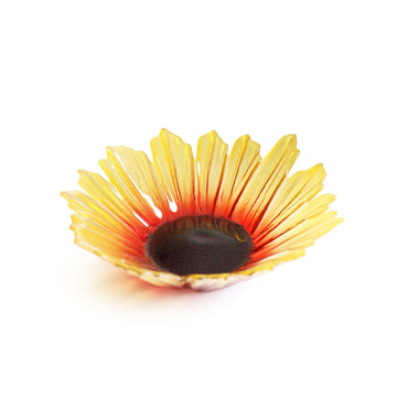 Maleras Crystal Sunflower Bowl Small Bowl on a white back ground for modern interiors available at Spacio India from Decor Accessories and Tableware Collection of Decorative Bowls.