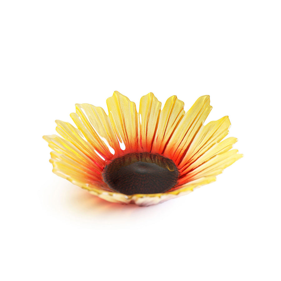 Maleras Crystal Sunflower Bowl Small Bowl on a white back ground for modern interiors available at Spacio India from Decor Accessories and Tableware Collection of Decorative Bowls.