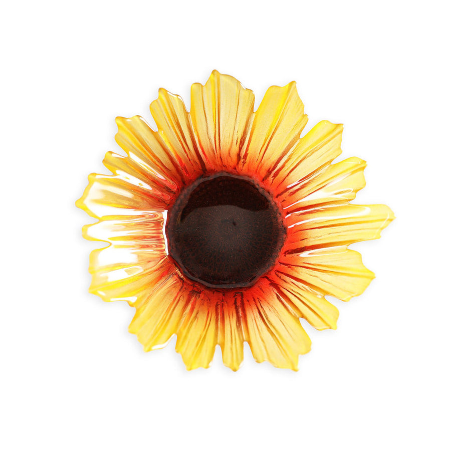 Top look of Maleras Crystal Sunflower Bowl Small Bowl on a white back ground for modern interiors available at Spacio India from Decor Accessories and Tableware Collection of Decorative Bowls.