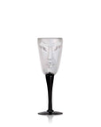 Maleras Crystal Wineglass Kubik Clear from Masque collection on a white back ground for modern interiors available at Spacio India from the Drink ware of Bar Accessories Collection.